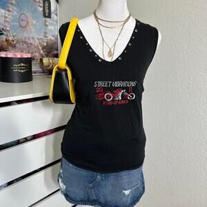 Black vance vibes tank top
